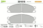 VALEO Piduriklotsi komplekt,  ketaspidur ESSENTIAL 301618