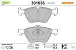 VALEO Piduriklotsi komplekt,  ketaspidur ESSENTIAL 301636