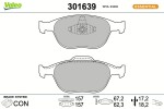 VALEO Piduriklotsi komplekt,  ketaspidur ESSENTIAL 301639