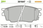 VALEO Piduriklotsi komplekt,  ketaspidur ESSENTIAL 301647