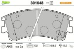VALEO Piduriklotsi komplekt,  ketaspidur ESSENTIAL 301648