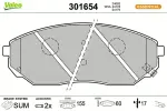 VALEO Piduriklotsi komplekt,  ketaspidur ESSENTIAL 301654