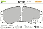 VALEO Piduriklotsi komplekt,  ketaspidur ESSENTIAL 301661