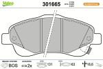 VALEO Piduriklotsi komplekt,  ketaspidur ESSENTIAL 301665
