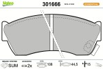 VALEO Piduriklotsi komplekt,  ketaspidur ESSENTIAL 301666
