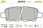 VALEO Piduriklotsi komplekt,  ketaspidur ESSENTIAL 301672