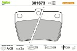 VALEO Piduriklotsi komplekt,  ketaspidur ESSENTIAL 301673