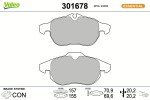 VALEO  Piduriklotsi komplekt,ketaspidur FIRST 301678