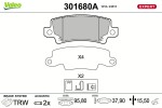 VALEO Piduriklotsi komplekt,  ketaspidur EXPERT 301680A