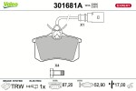 VALEO Piduriklotsi komplekt,  ketaspidur EXPERT 301681A