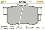 VALEO Piduriklotsi komplekt,  ketaspidur ESSENTIAL 301682