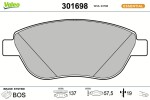 VALEO Piduriklotsi komplekt,  ketaspidur ESSENTIAL 301698