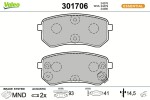 VALEO Piduriklotsi komplekt,  ketaspidur ESSENTIAL 301706