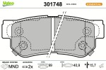 VALEO Piduriklotsi komplekt,  ketaspidur ESSENTIAL 301748