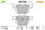 VALEO  Piduriklotsi komplekt,ketaspidur FIRST 301754