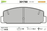 VALEO Piduriklotsi komplekt,  ketaspidur ESSENTIAL 301780