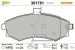 VALEO Piduriklotsi komplekt,  ketaspidur ESSENTIAL 301781