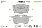VALEO Piduriklotsi komplekt,  ketaspidur ESSENTIAL 301802