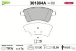 VALEO Piduriklotsi komplekt,  ketaspidur EXPERT 301804A