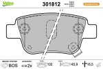 VALEO Piduriklotsi komplekt,  ketaspidur ESSENTIAL 301812