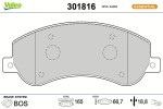 VALEO  Piduriklotsi komplekt,ketaspidur FIRST 301816