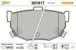 VALEO Piduriklotsi komplekt,  ketaspidur ESSENTIAL 301817