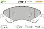 VALEO Piduriklotsi komplekt, ketaspidur ESSENTIAL 301818