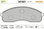 VALEO Piduriklotsi komplekt,  ketaspidur ESSENTIAL 301821