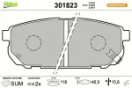 VALEO Piduriklotsi komplekt,  ketaspidur ESSENTIAL 301823