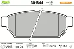 VALEO Piduriklotsi komplekt,  ketaspidur ESSENTIAL 301844