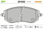 VALEO Piduriklotsi komplekt,  ketaspidur ESSENTIAL 301853