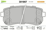 VALEO Piduriklotsi komplekt,  ketaspidur ESSENTIAL 301867
