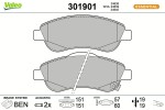 VALEO Piduriklotsi komplekt,  ketaspidur ESSENTIAL 301901