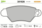 VALEO Piduriklotsi komplekt,  ketaspidur ESSENTIAL 301926