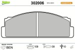 VALEO Piduriklotsi komplekt,  ketaspidur ESSENTIAL 302006