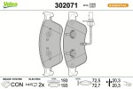 VALEO Piduriklotsi komplekt,  ketaspidur ESSENTIAL 302071