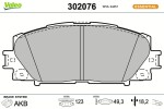 VALEO Piduriklotsi komplekt,  ketaspidur ESSENTIAL 302076