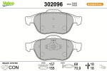 VALEO Piduriklotsi komplekt,  ketaspidur ESSENTIAL 302096