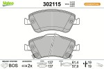 VALEO Piduriklotsi komplekt,  ketaspidur ESSENTIAL 302115