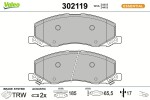 VALEO Piduriklotsi komplekt,  ketaspidur ESSENTIAL 302119