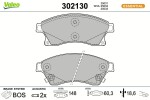 VALEO Piduriklotsi komplekt,  ketaspidur ESSENTIAL 302130