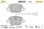 VALEO Piduriklotsi komplekt,  ketaspidur ESSENTIAL 302141