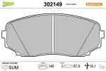 VALEO Piduriklotsi komplekt,  ketaspidur ESSENTIAL 302149