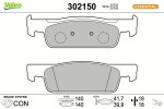 VALEO Piduriklotsi komplekt,  ketaspidur ESSENTIAL 302150