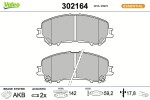 VALEO Piduriklotsi komplekt,  ketaspidur ESSENTIAL 302164