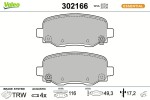 VALEO Piduriklotsi komplekt,  ketaspidur ESSENTIAL 302166