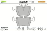 VALEO  Piduriklotsi komplekt,ketaspidur FIRST 302209