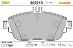 VALEO  Piduriklotsi komplekt,ketaspidur FIRST 302210