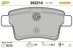 VALEO Piduriklotsi komplekt,  ketaspidur ESSENTIAL 302214
