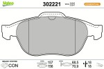 VALEO  Piduriklotsi komplekt,ketaspidur FIRST 302221